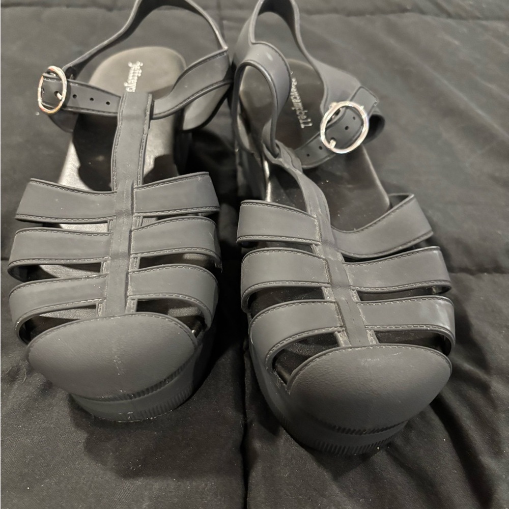 Jeffrey Campbell Black Platform Sandals